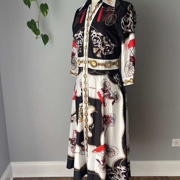 Dalia MacPhee button down shirt midi dress size L - Picture 7 of 12